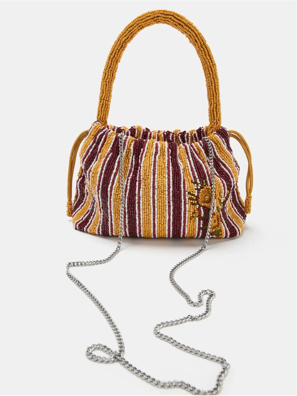 Beaded Drawstring Shoulder Bag - Picture 3 of 5